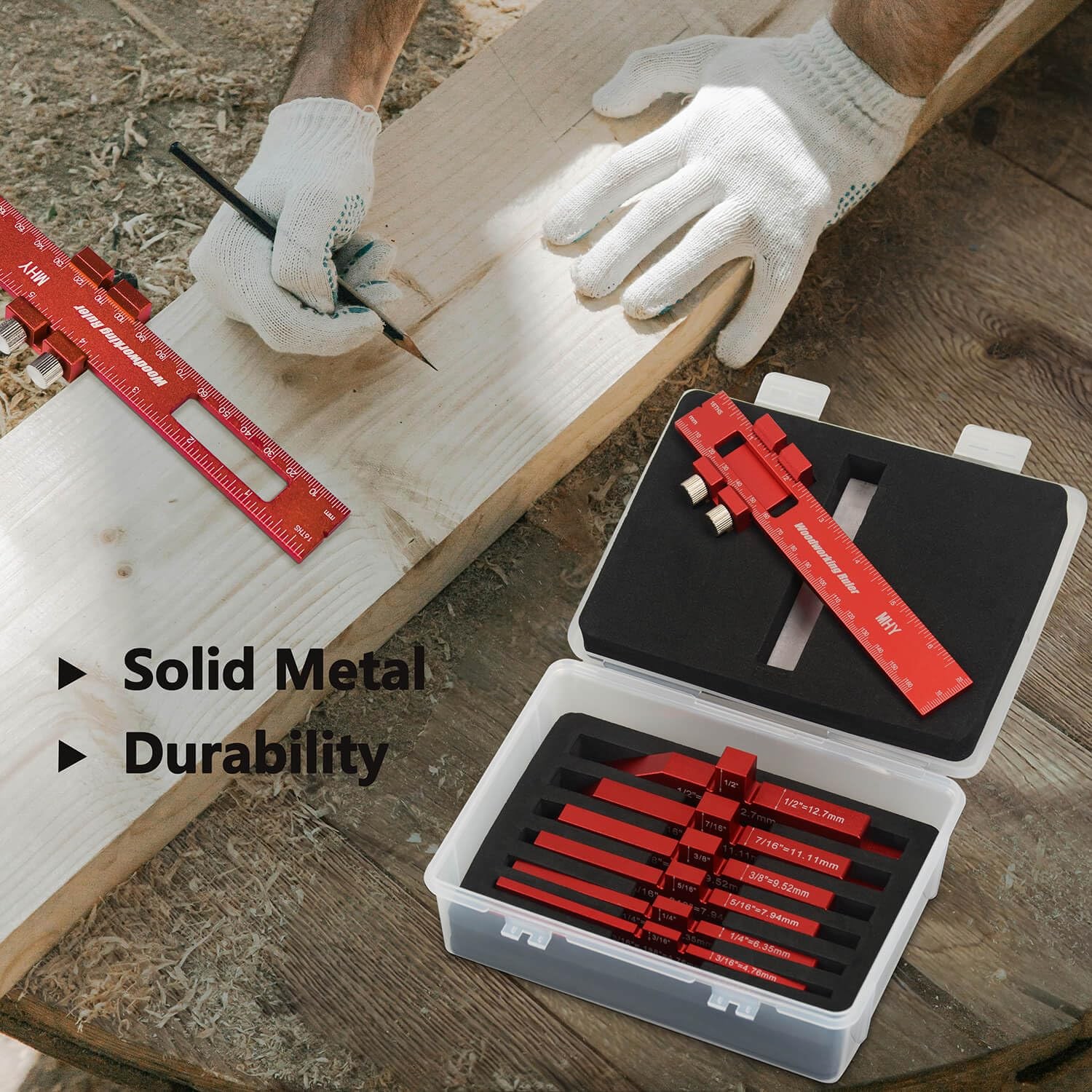 Precision Router Table Setup Blocks - 8PCs Aircraft Aluminum Height/Depth/Ang...