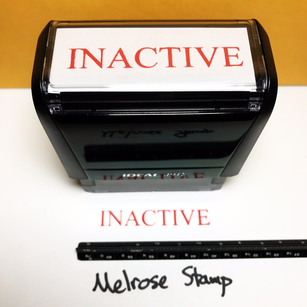 Inactive Rubber Stamp Red Ink Self Inking Ideal 4913