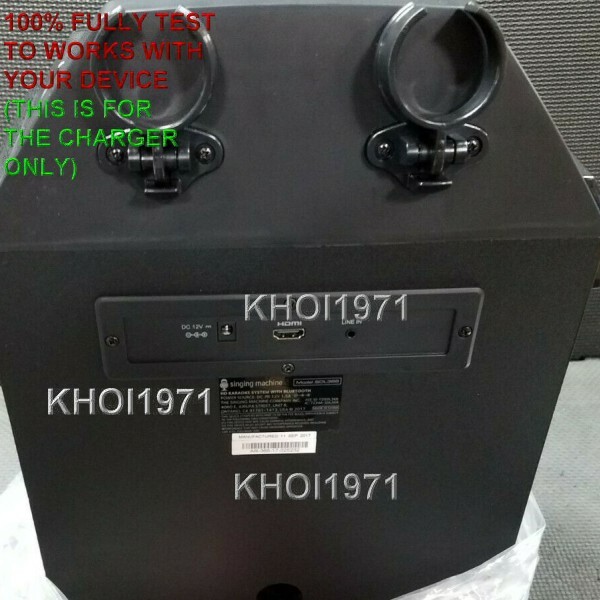 Wall AC adapter power cable for The SDL366 SINGING MACHINE Karaoke System
