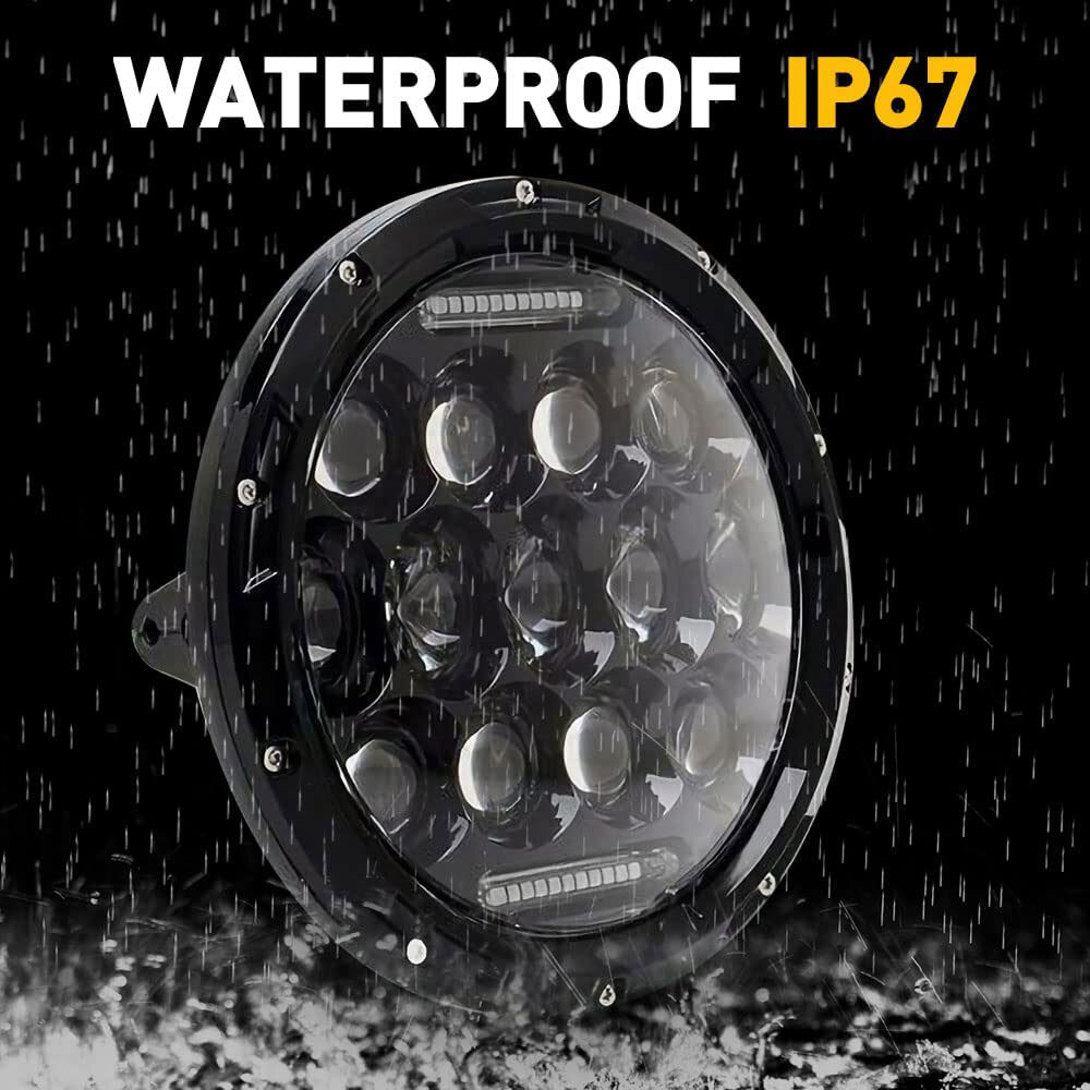 DOT 7 inch Motorcycle LED Headlight Hi-Lo Halo for Honda Shadow Spirit 1100 750