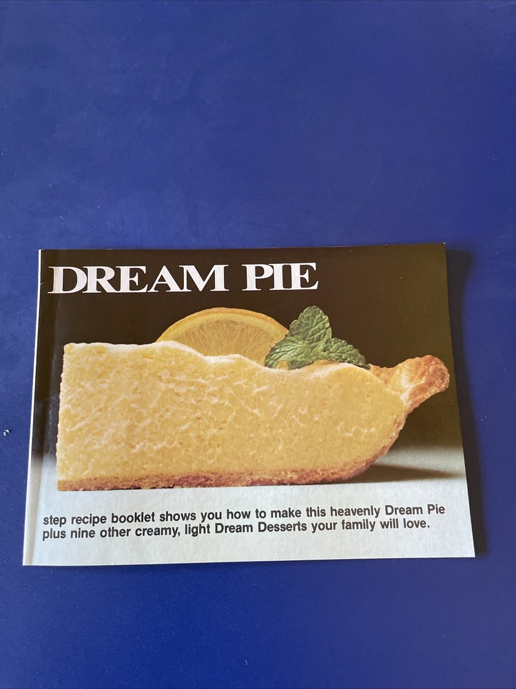 “Dream Pie” step by step recipe pamphlet (G)