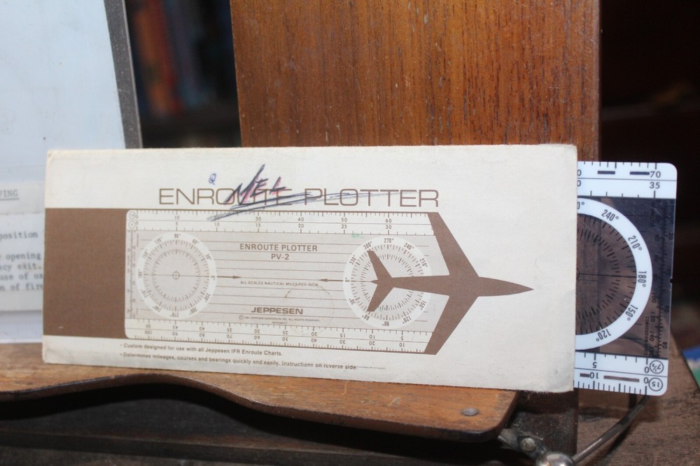 Vintage Enroute Plotter PV-2 Airplane Computer Slide Rule