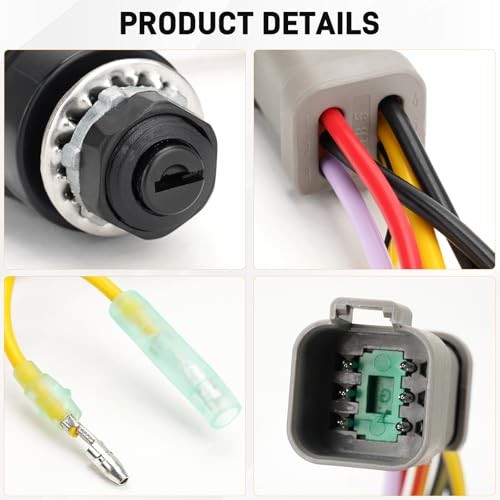 129572 Ignition Switch with Keys Fit for Tracker Boats, Ignition Switch with