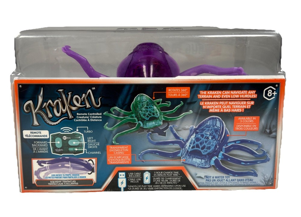 HEXBUG Kraken Robotic Remote Control Creature Purple Sealed NIB