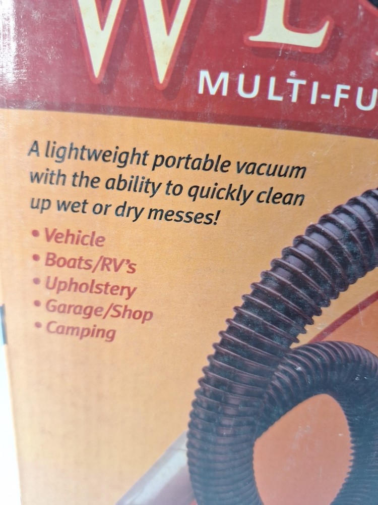 Wet & Dry 12v Multi Function Auto Vacuum New in Box 12 Volt Plugs into Dashboard