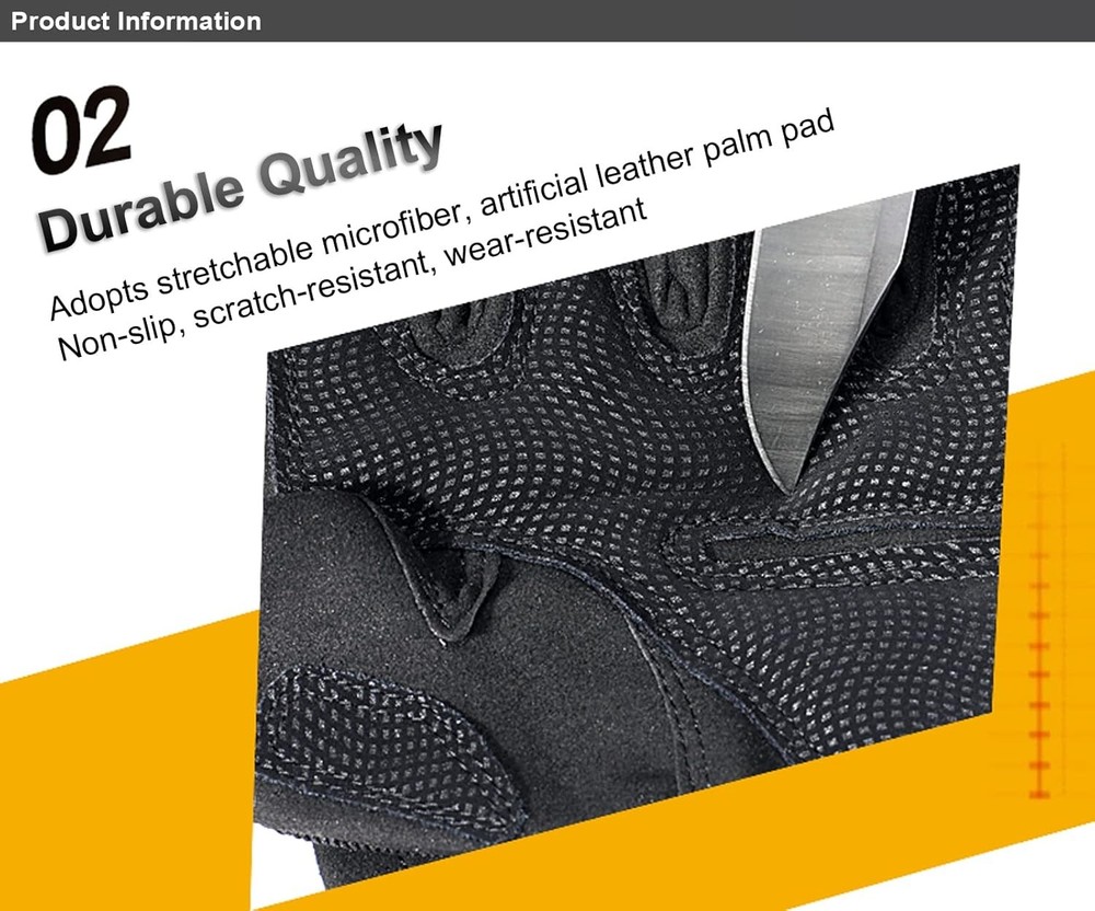 Knuckle Protection Fingerless Workout Training Gloves