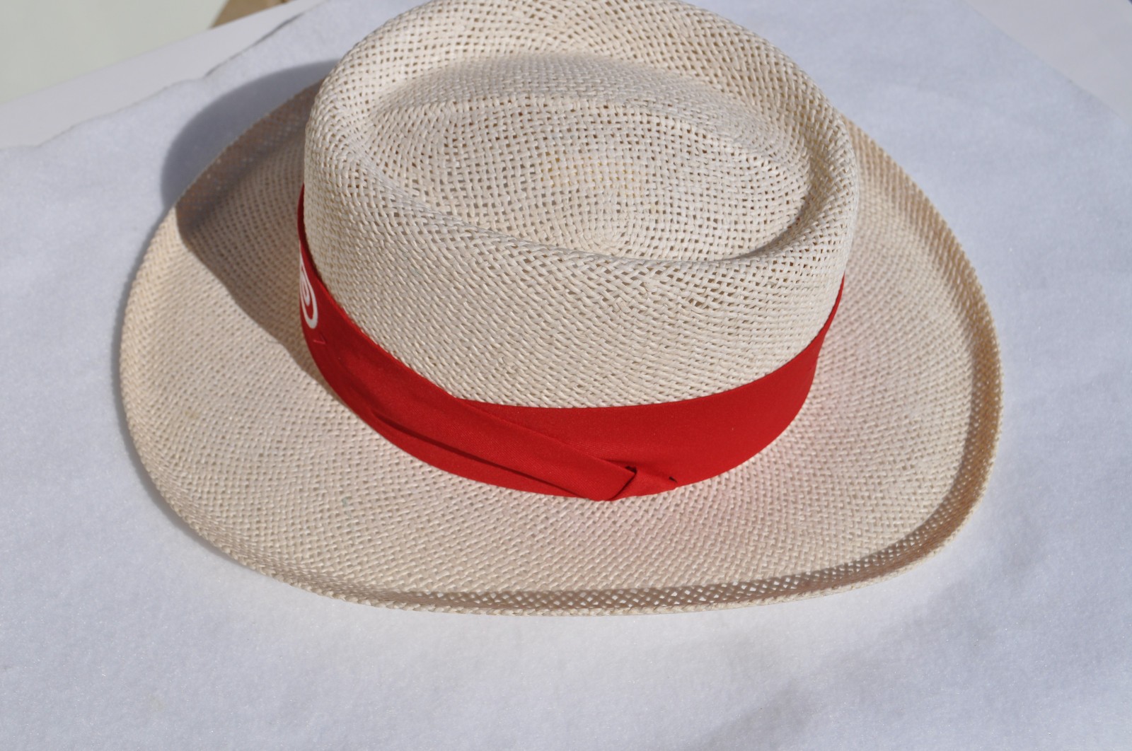 Vintage New, Unused Conoco Straw Hat W/ Headband Gas Service Classic Memorabilia