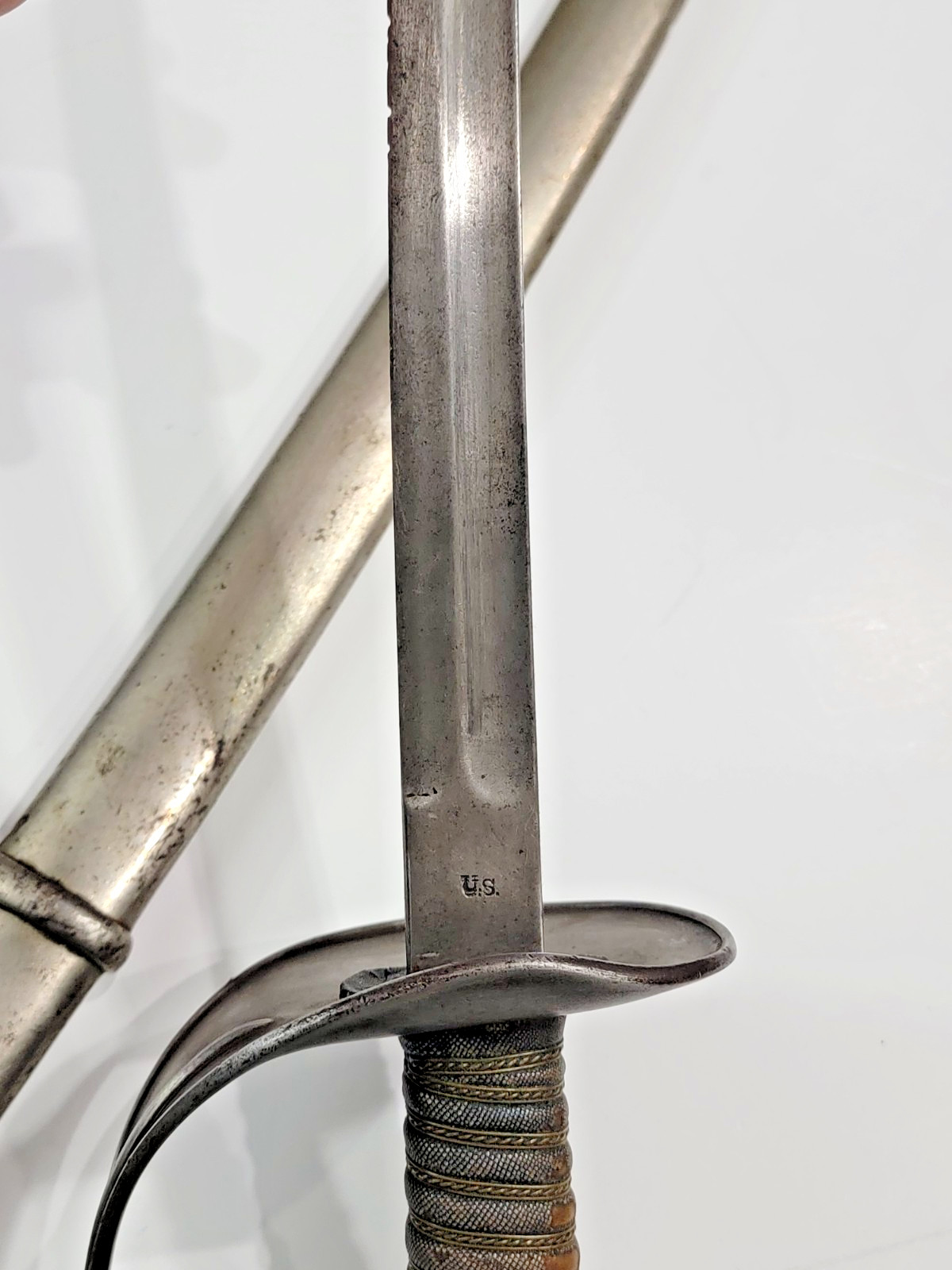 WWI US 1906 Experimental M1905 Ames AS Co Sword Officer Steel Scabbard