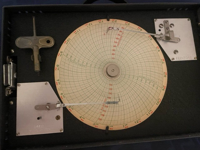 SERDEX 7 DAY CHART RECORDER REL HUMIDITY/ TEMP MOD. D4405 (Bad Clock Spring)