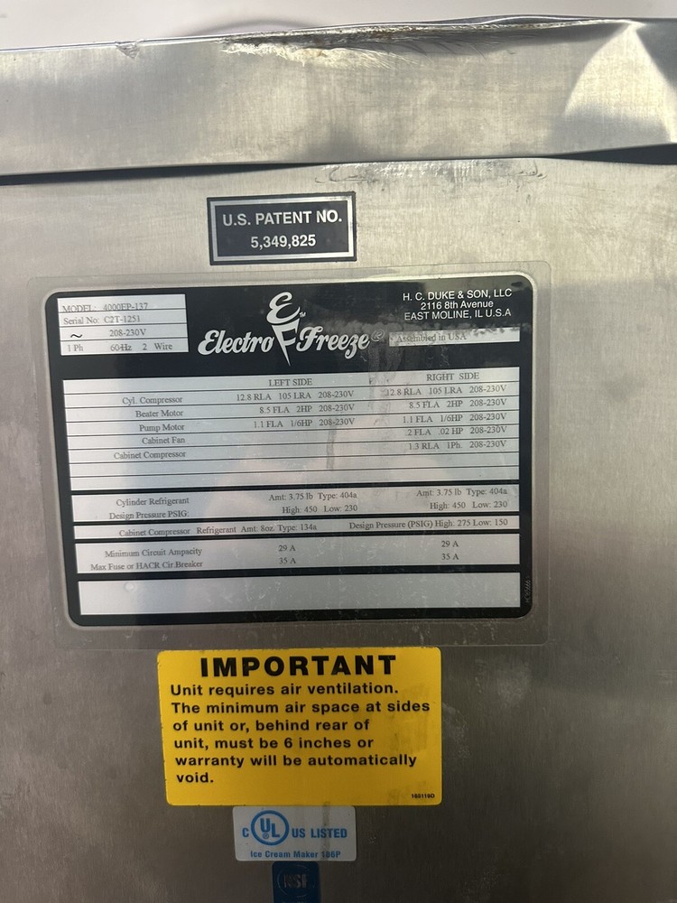 Electro Freeze 4000 ep single phase water cool