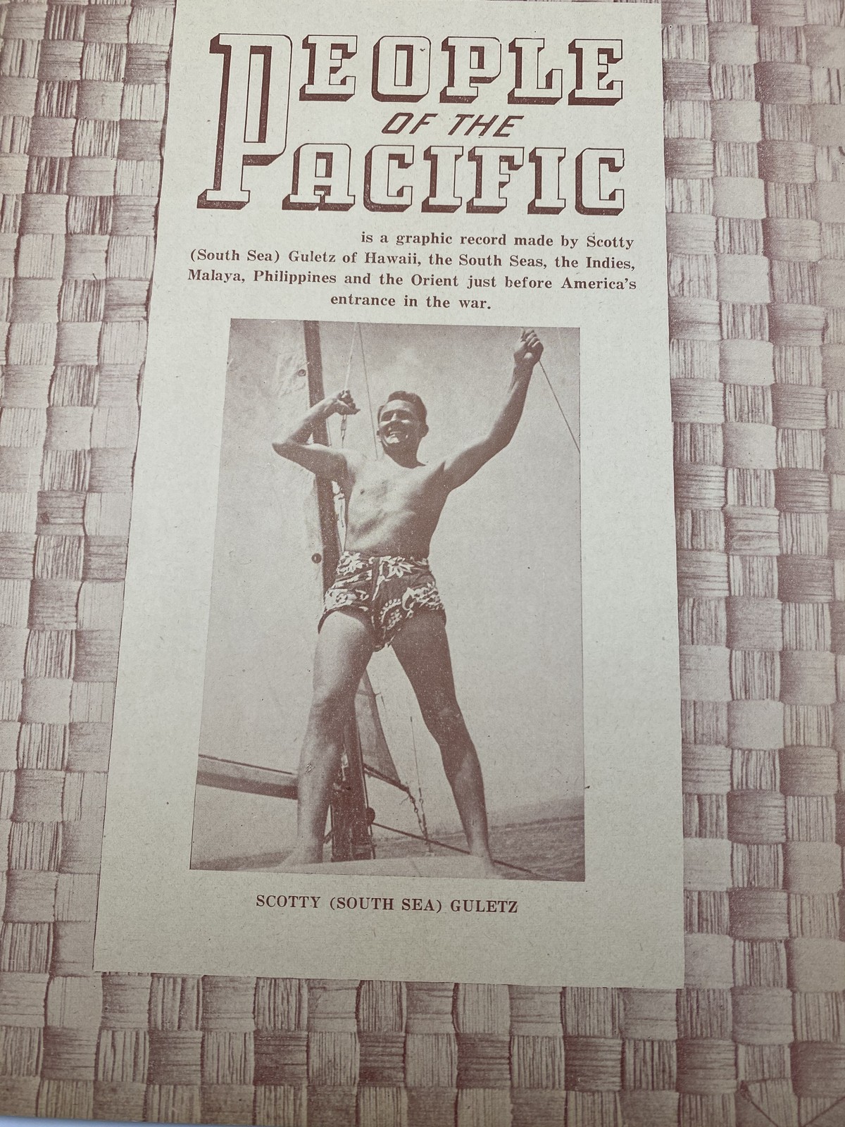1943 People of the Pacific Book South Sea Scotty WWII Era Ethnographic