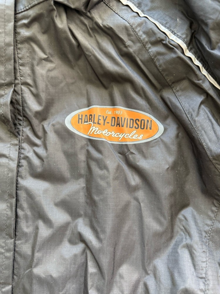 Harley Davidson Medium Rain Waterproof Coated Reflective Jacket Motorcycle