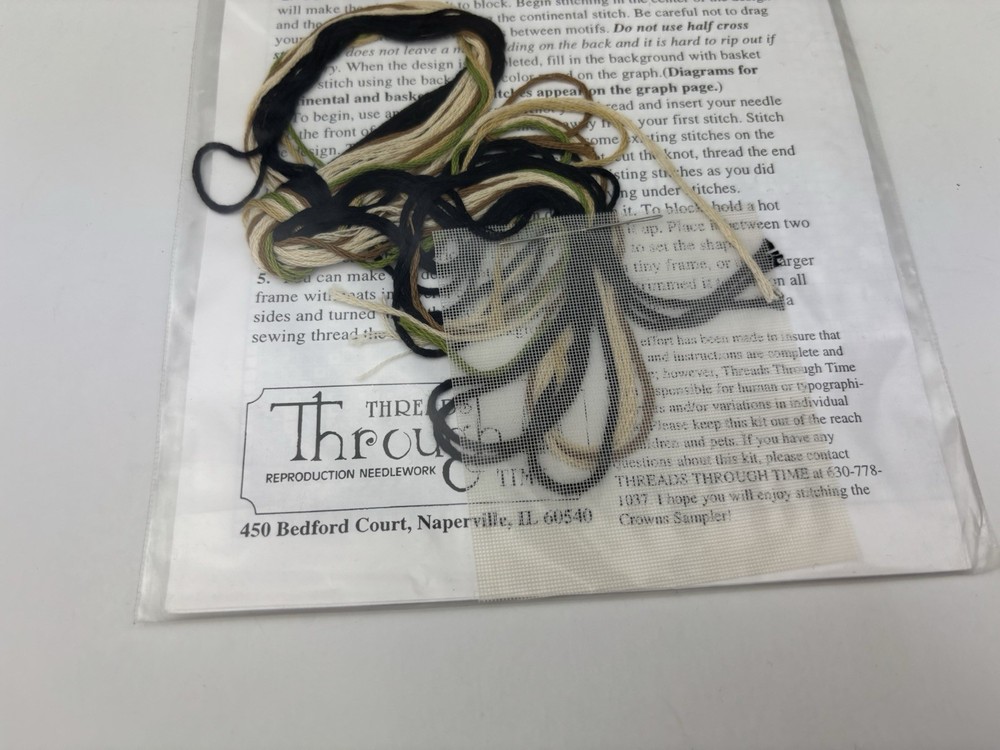 Threads Through Time The Crowns Sampler Needlepoint Pattern Kit 6S