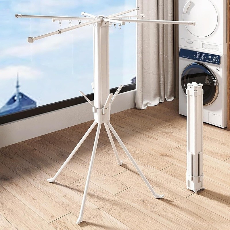 Adjustable Foldable Laundry Drying Rack Indoor Outdoor Use 88 lbs Capacity