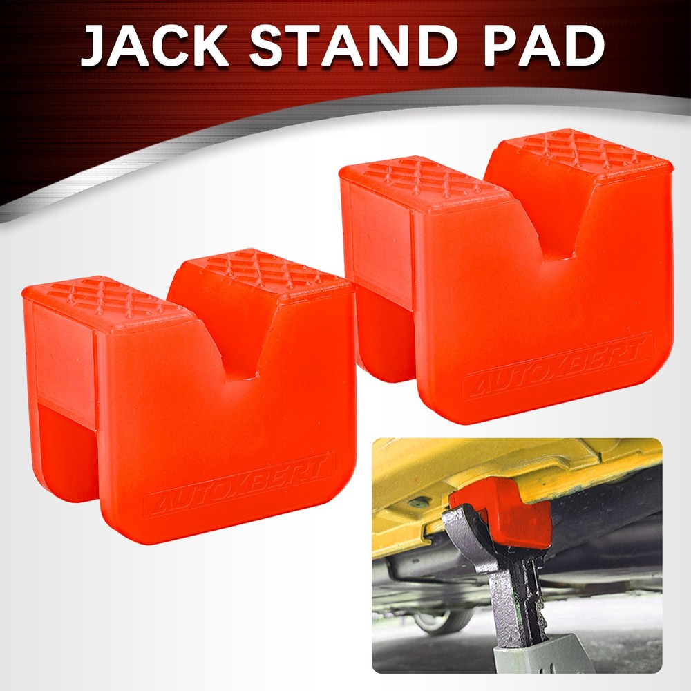 2* Polyethylene Car Axle Jack Pad Lifting Stand Pad Adapter Frame Rail Protector
