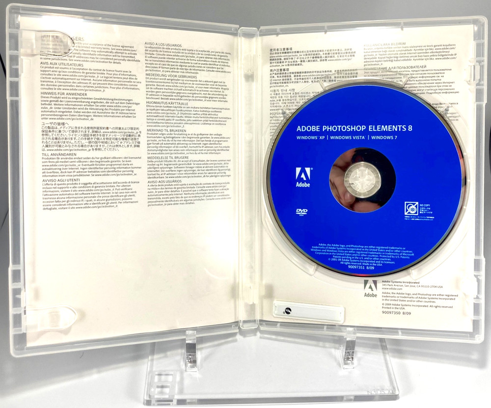 Adobe Photoshop Elements 8 Software PC DVD