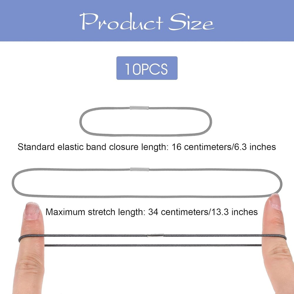 10-Pack Elastic Bands for Notebook Inserts and Travel Journal Refills