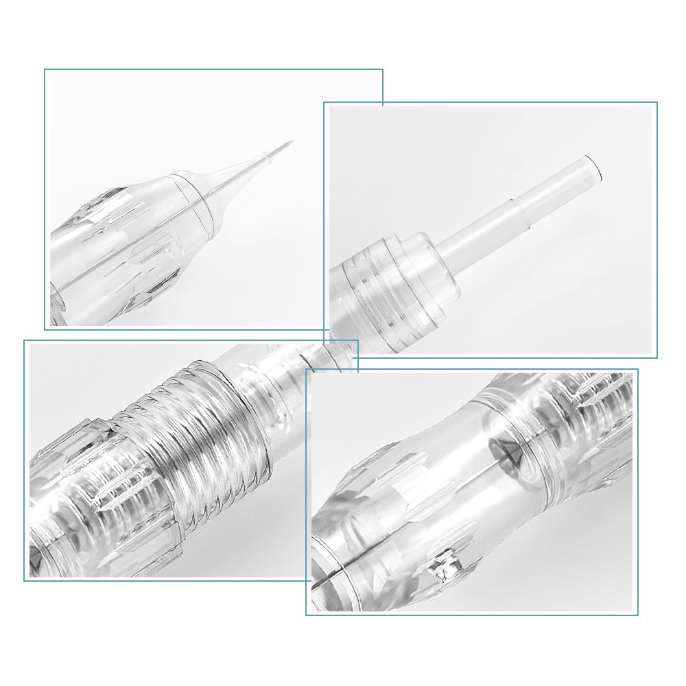 Biomaser 50Pcs Tattoo Cartridges Needles Disposable Round Liner PMU Needle