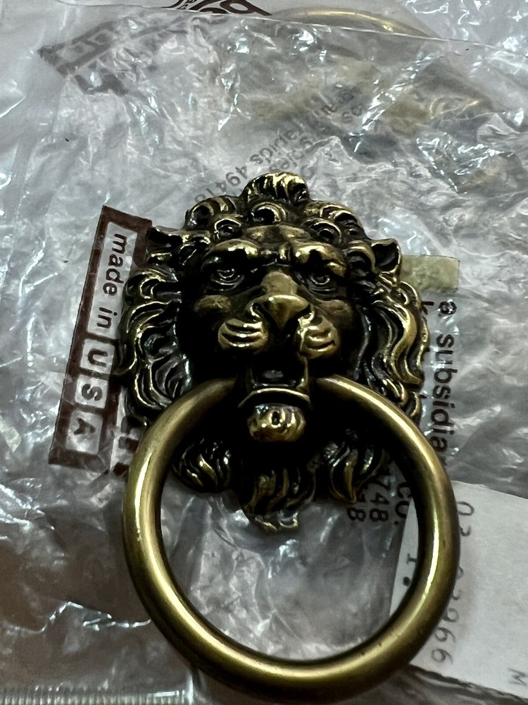 Vintage USA Lion Head Cabinet Hardware Design Metal Pull Knobs Handle Pulls 5pcs