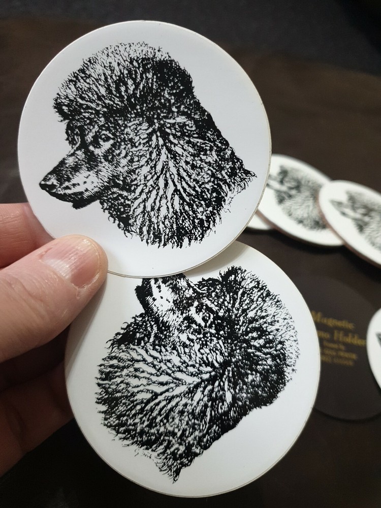 Poodle set - Magnets / Stickers and 4 coasters