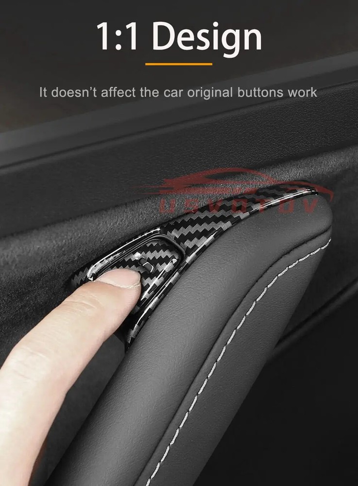 Hot For Tesla Model 3 Model Y Car Window Control Panel Button Decor Sticker New