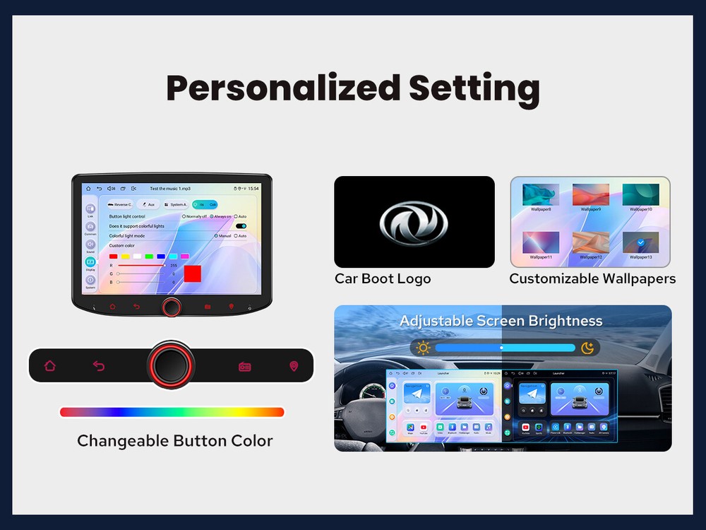 8 Inch Single Din 8+128GB Head Unit Support Backup Camera Wireless Android Auto