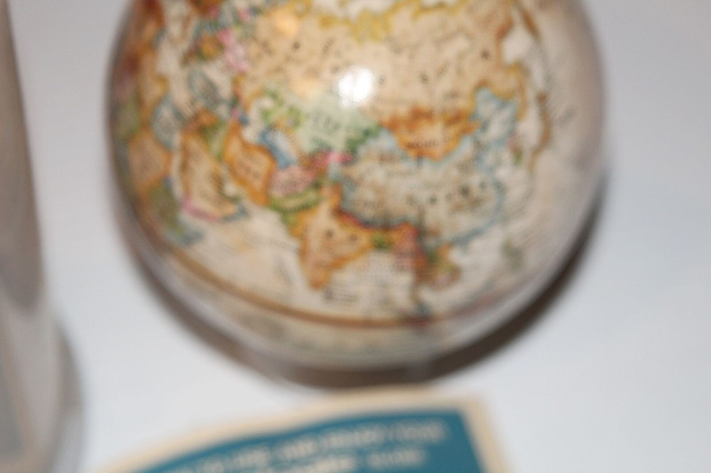 Replogle Globe World Escort Map 5" Magnifier Stand Original Case Manual