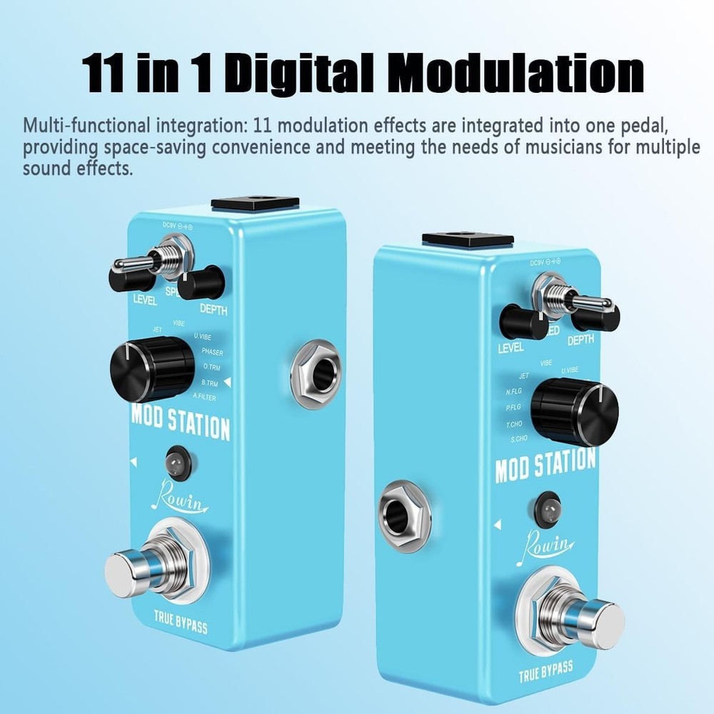Mod Station 11 in 1 Digital Modulation Guitar Effects Pedal