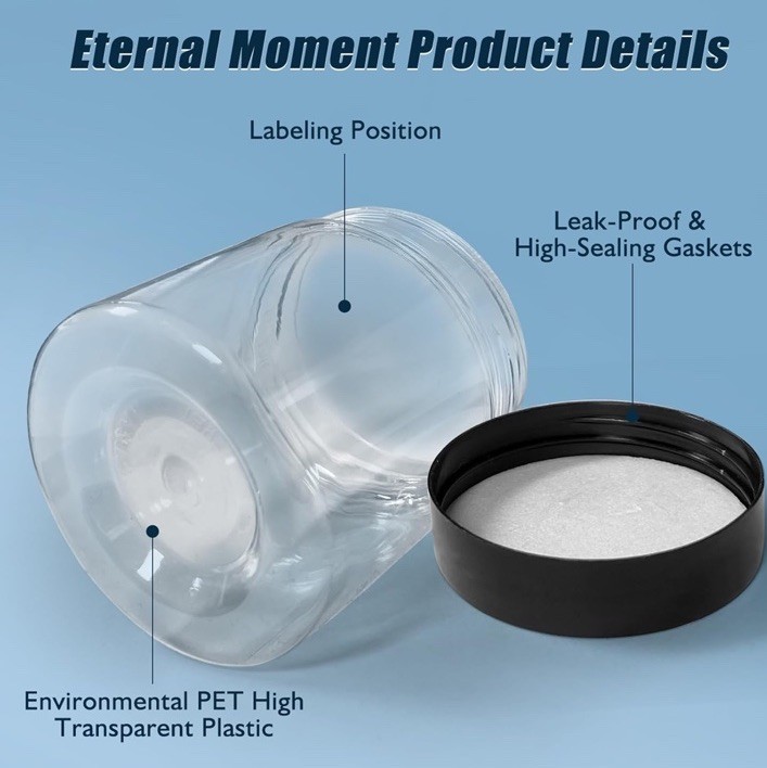 50 Pack 4 oz Clear Plastic Jars with Lids