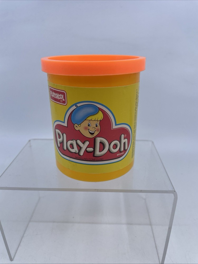Vintage Play-Doh 1992 1993 Litte Boy With Blue Hat Empty Container Plastic