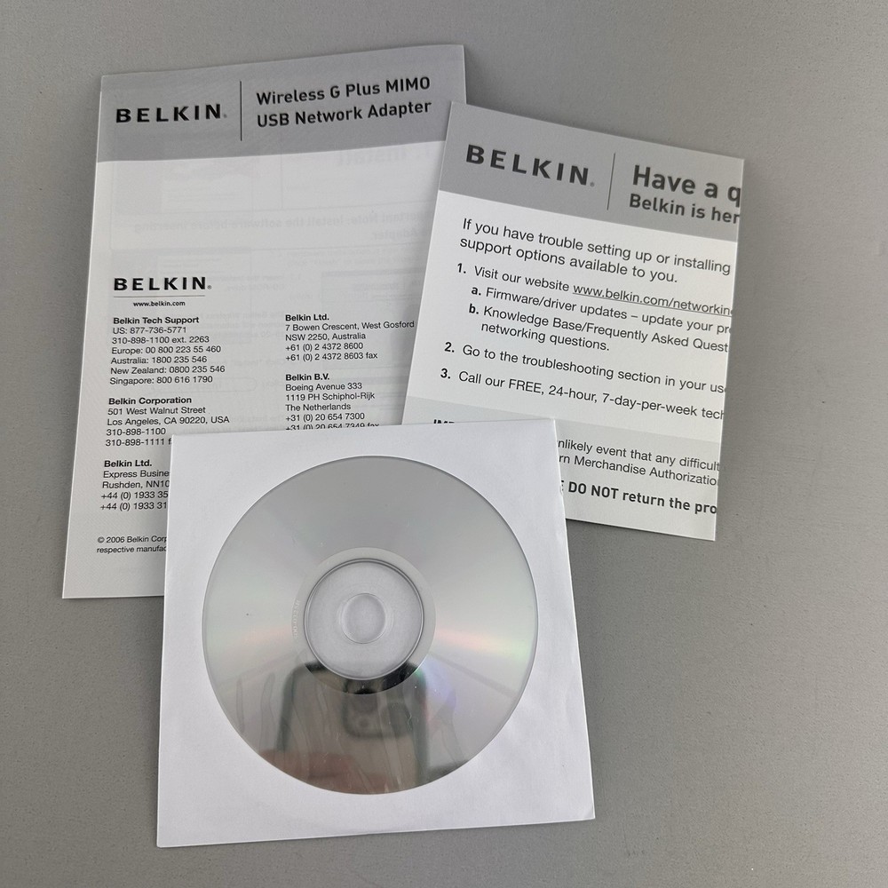 Belkin Wireless G Plus MIMO USB Network Adapter & WiFi Range Extender
