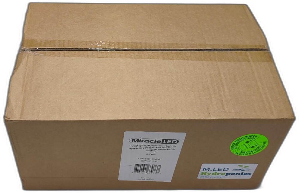 Miracle Led Hydroponics Led Indoor Grow Light Kit - Includes 4 Absolute Daylight