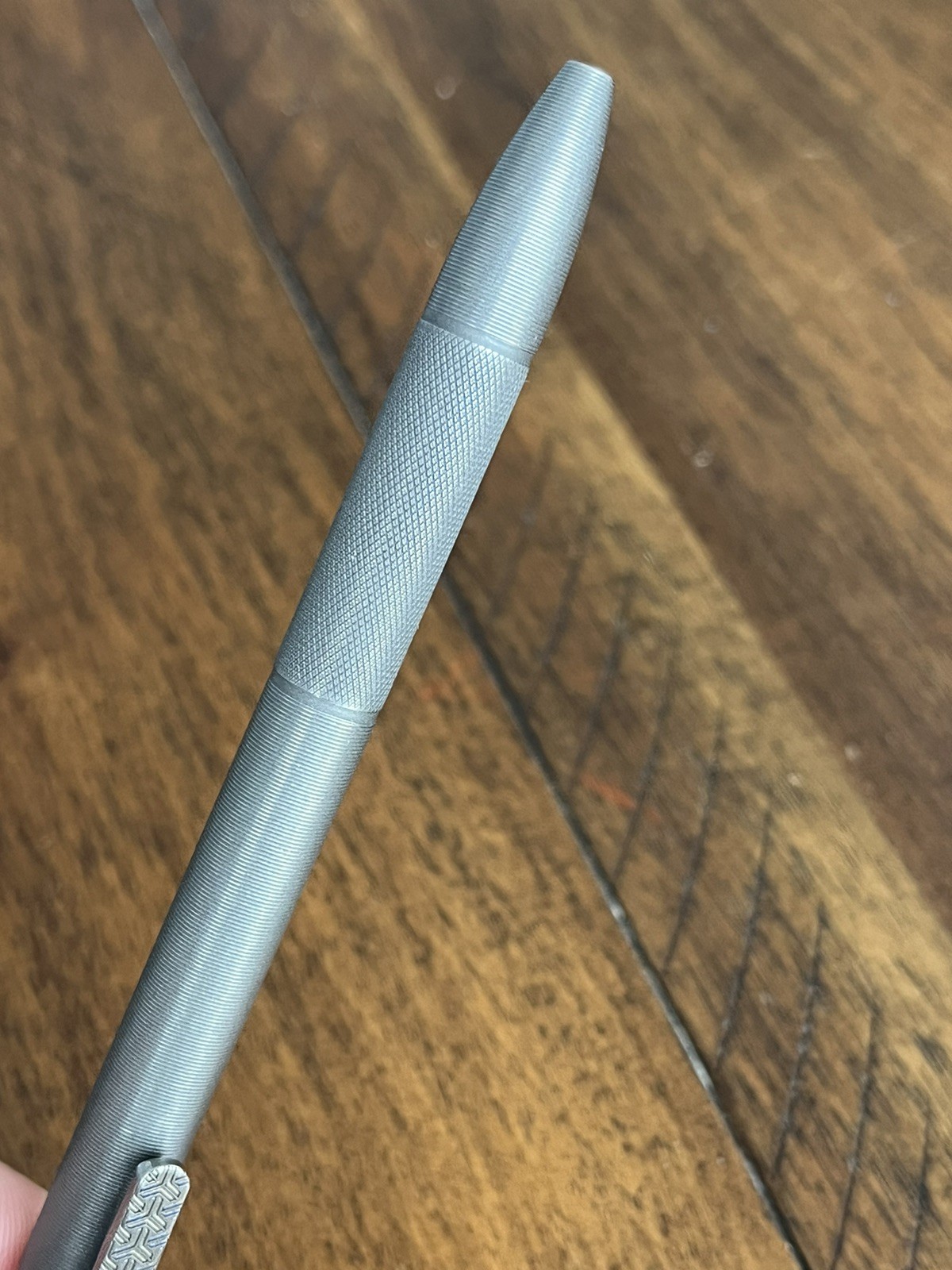 Tactile Turn Carryology Edition Slim Stonewash Titanium Bolt Action Pen Long