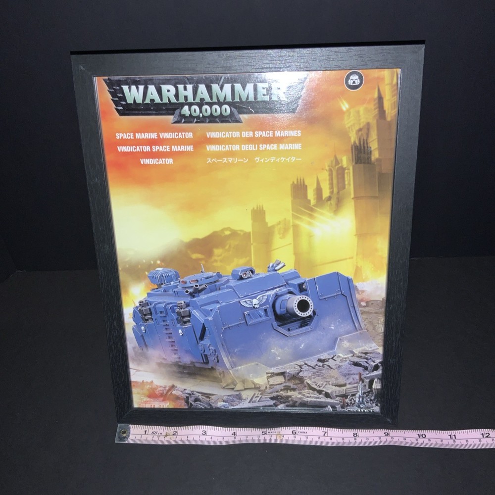 Framed Space Marine Vindicator Box Cover Art OOP Warhammer 40K DECOR