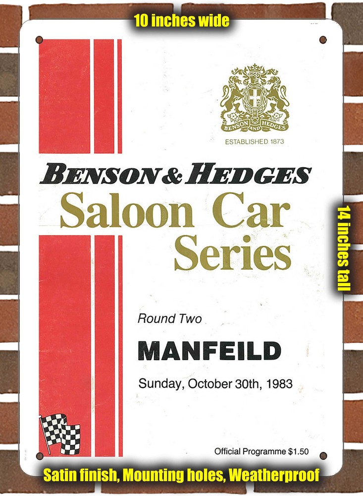 Metal Sign - 1983 Manfeild Circuit Racing Program - 10x14 inches