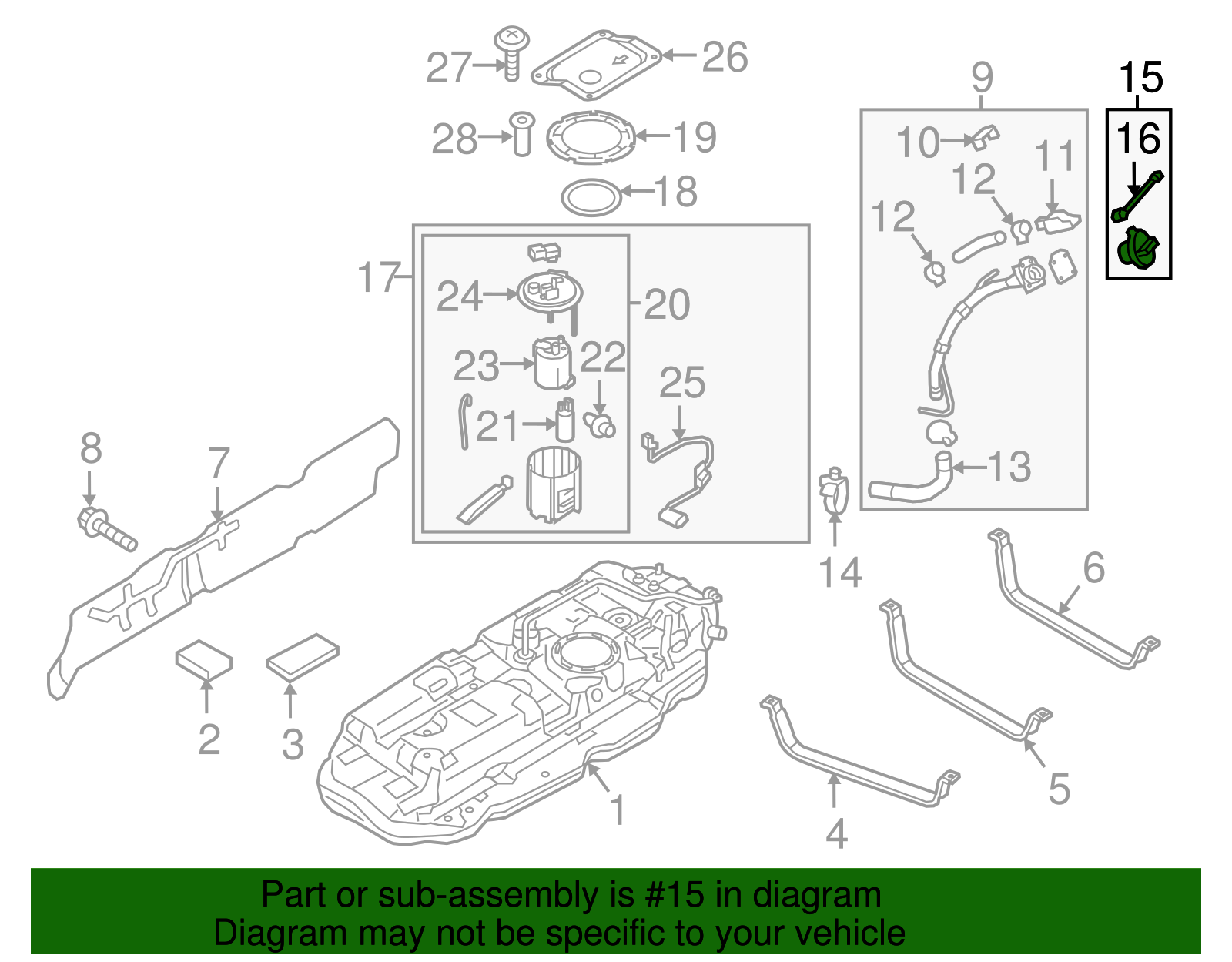 Genuine Kia Fuel Cap 31010-3L600U
