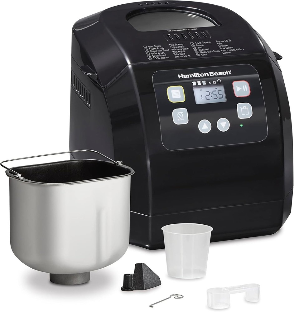 Hamilton Beach Bread Maker 2lb Digital 12 Settings Gluten-Free Black