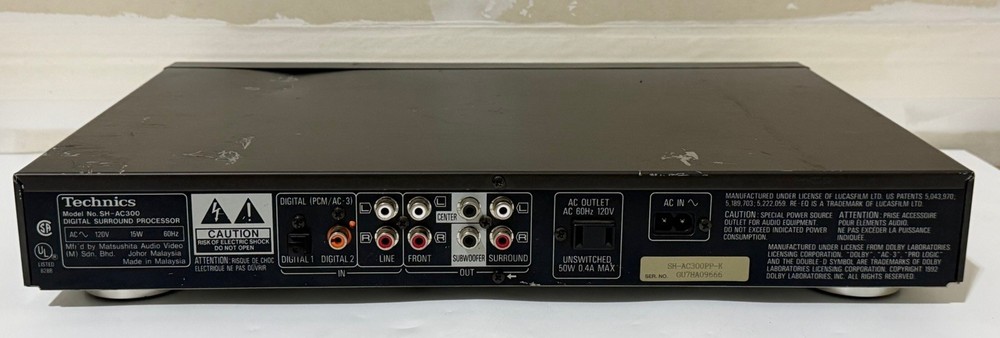 Technics SH-AC300 Digital Surround Processor With Power Cord