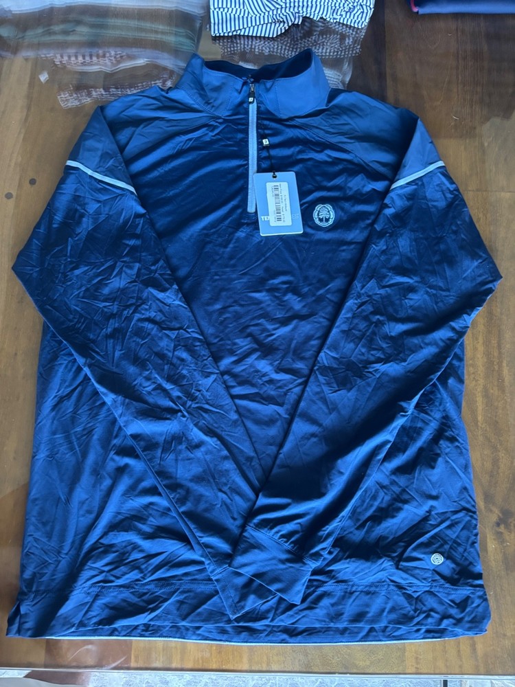NWT MEN'S FOOTJOY TEMPOSERIES TECH PULLOVER, SIZE: M, COLOR: NAVY (M30)