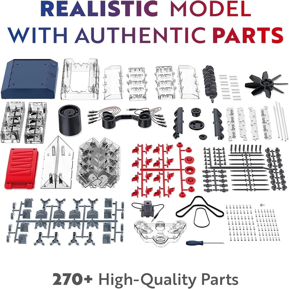 V8 Combustion Engine Model Kit That Runs - Build Your Own STEM Mini V8 Model ...