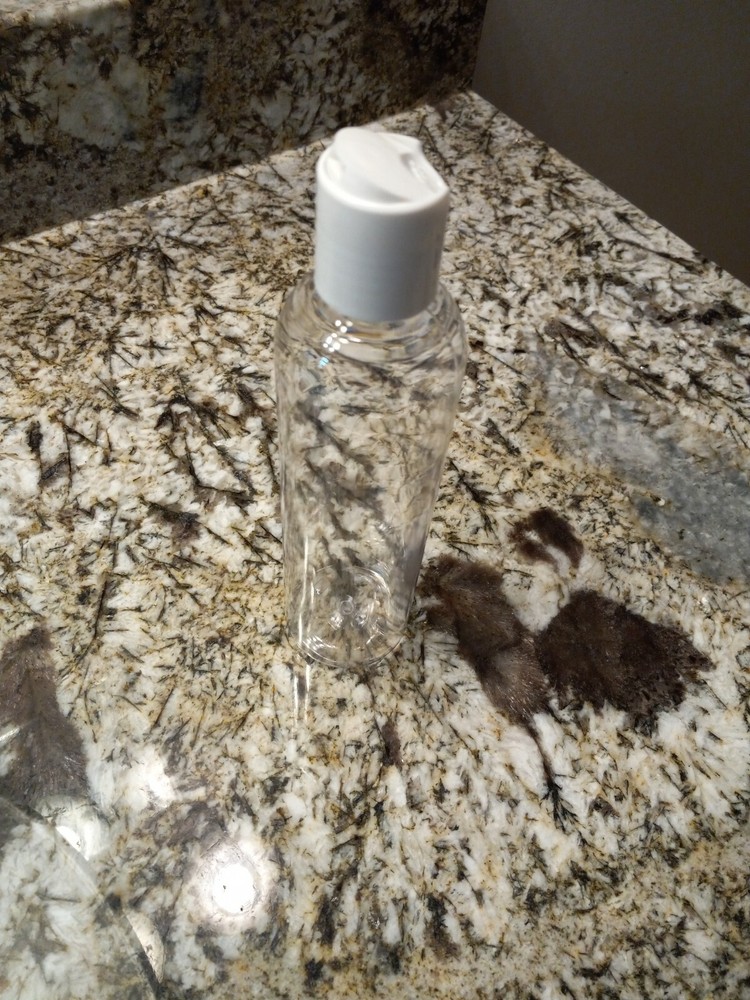5 (FIVE) 8 oz PET Bullet Bottle w/ White Caps EMPTY