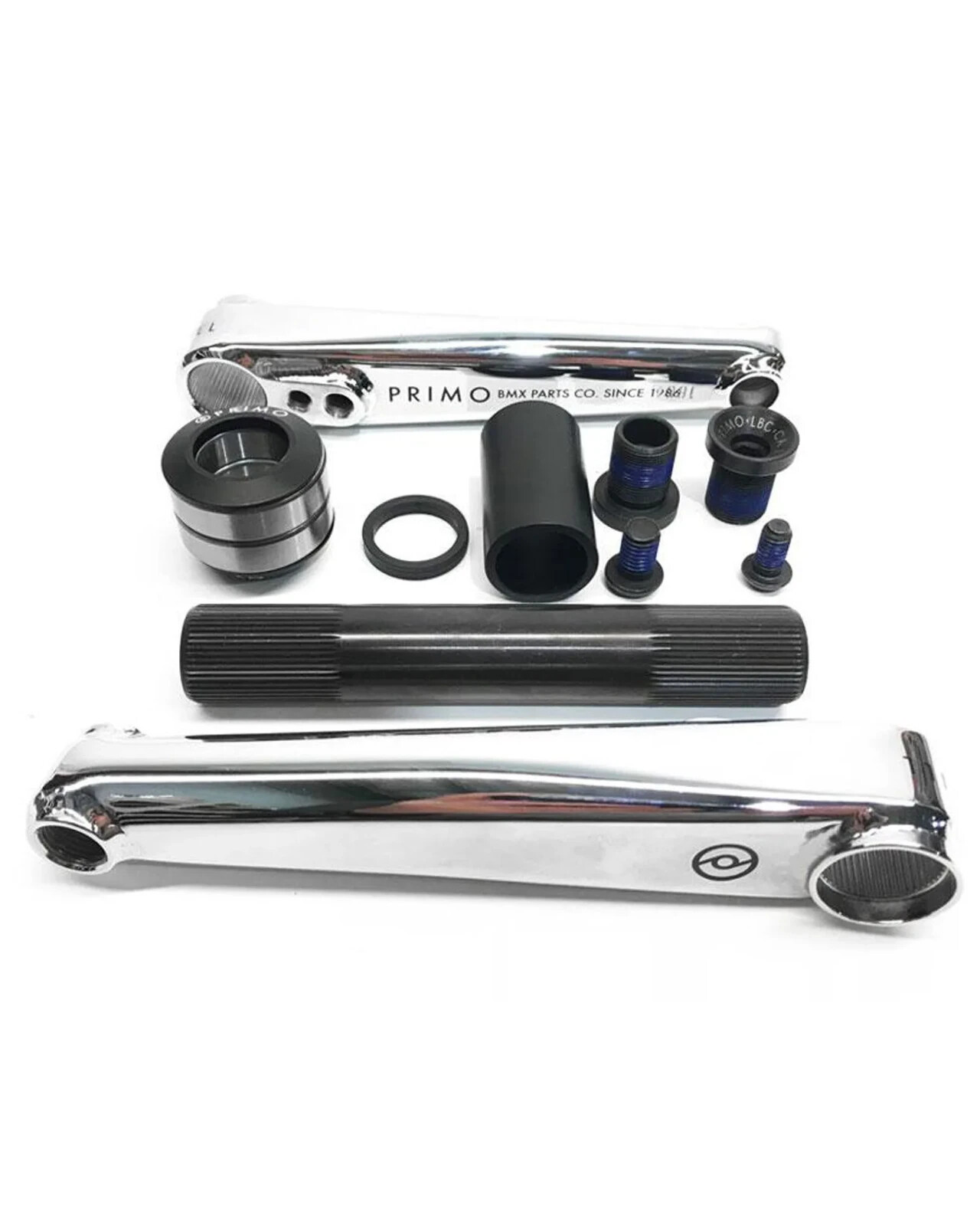 PRIMO BMX  Stevie Churchill 24mm Chrome Cranks 160mm with Mid BB Bottom Bracket