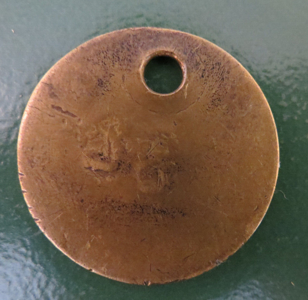 GRIMETHORPE Colliery Pit Check Tally - marked GRIMETHORPE COLLIERY 39