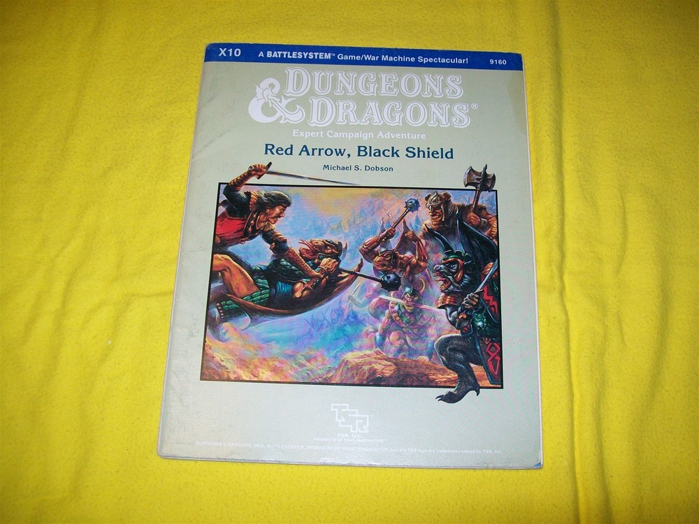 X10 RED ARROW BLACK SHIELD DUNGEONS & DRAGONS TSR - 2 MODULE WITH MAP