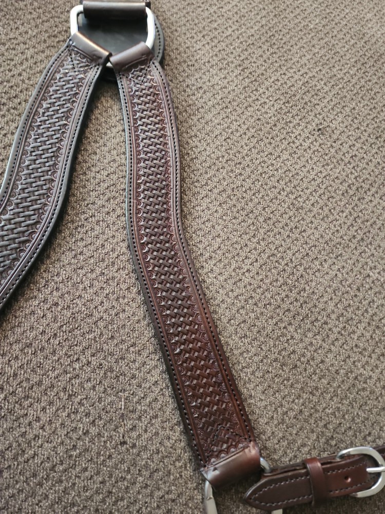 Crates Tooled Leather Western Breast Collar