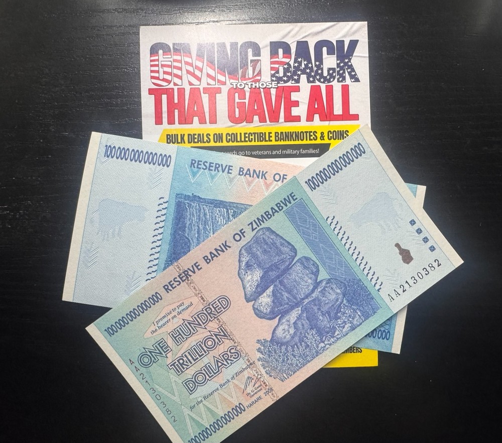 🇿🇼 ZIMBABWE DOLLAR 100 TRILLION BANKNOTE, AA/2008 P-91, UNCIRCULATED 🇿🇼