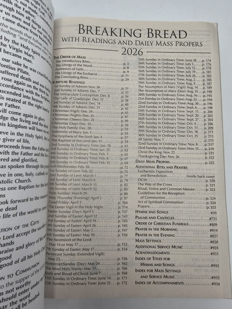 Breaking Bread with Readings and Daily Mass Propers 2026