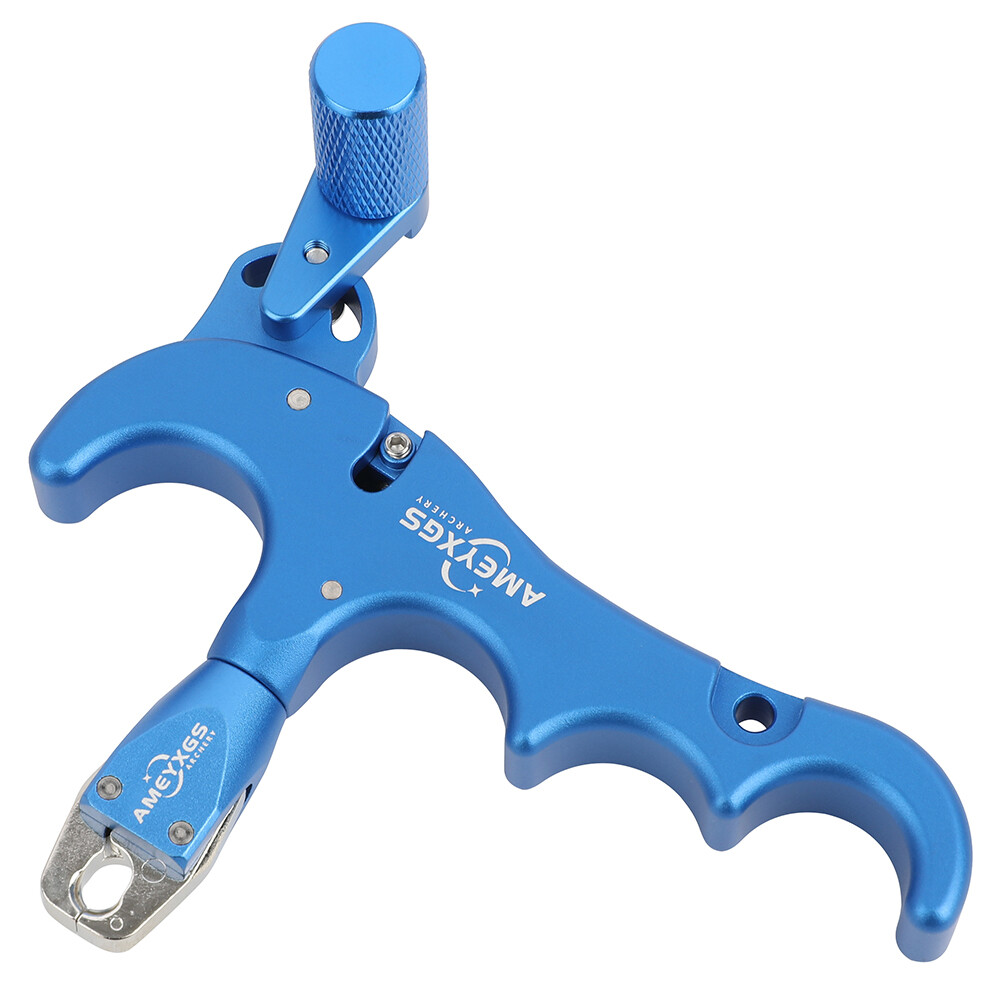 Compound Bow Release Aids 4 Finger Thumb Trigger Metal D Loop Archery Shooting