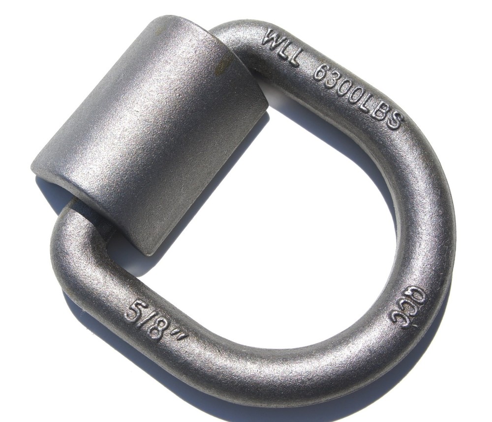 (1) 5/8" D Ring Weld On Tie Down Flatbed Truck Trailer Chain Straps Rope D Ring