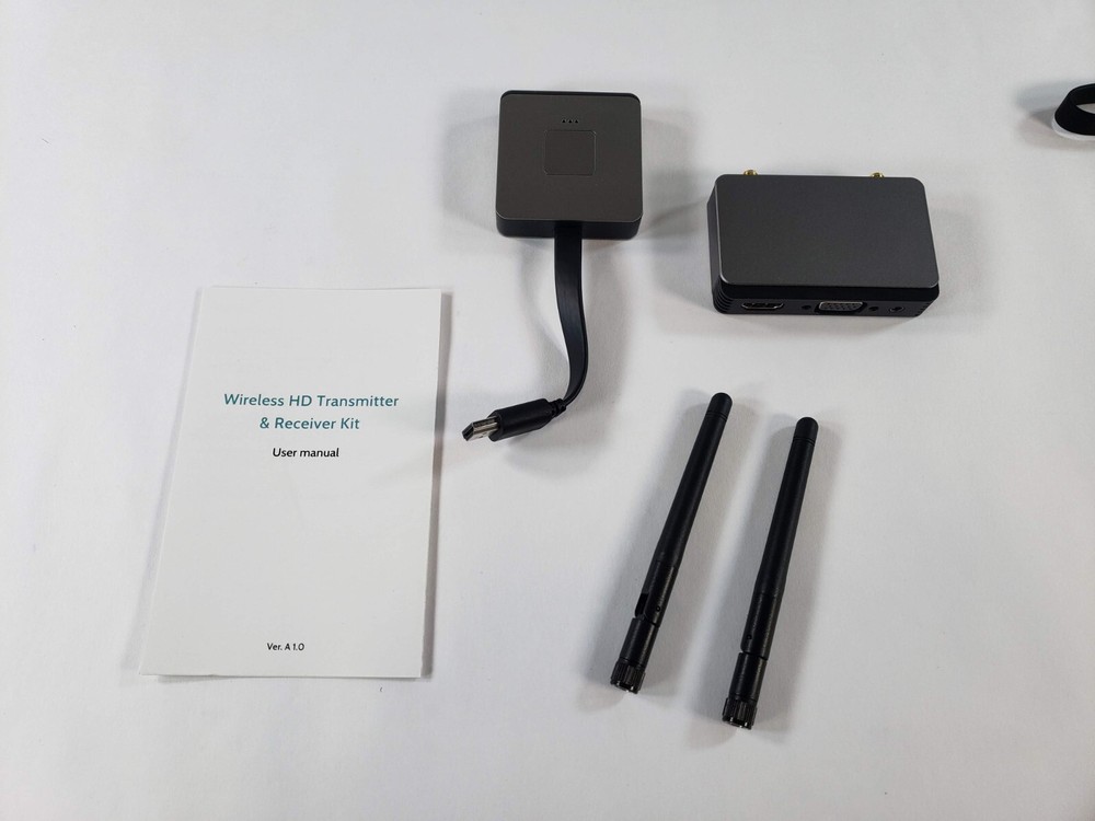 Wireless HDMI Transmitter and Receiver 4K Wireless HDMI Extender, Brown